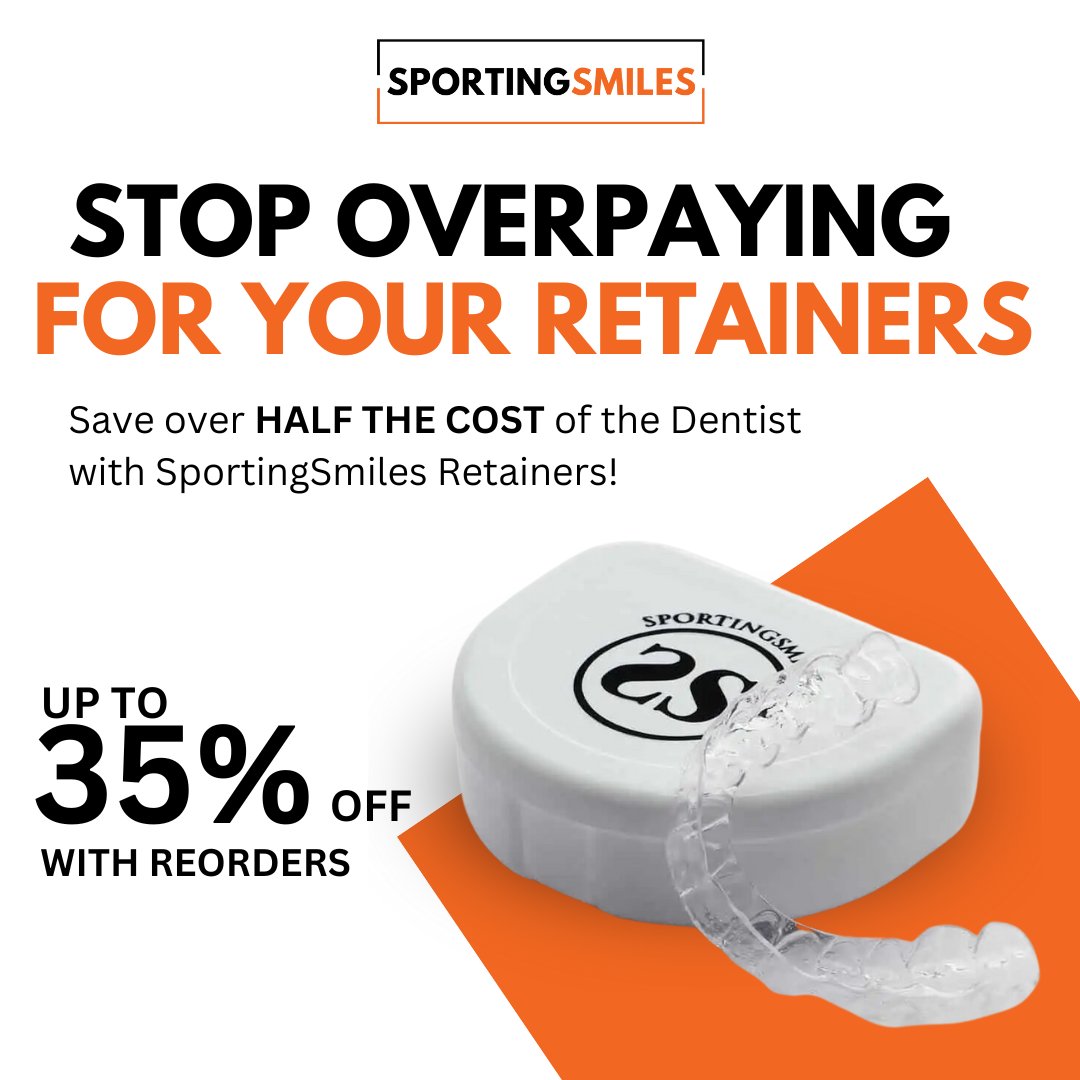 sporting_smiles's tweet image. Save your money with SportingSmiles retainers! ⁠
⁠
#retainers#dentalcare#affordable#dentist