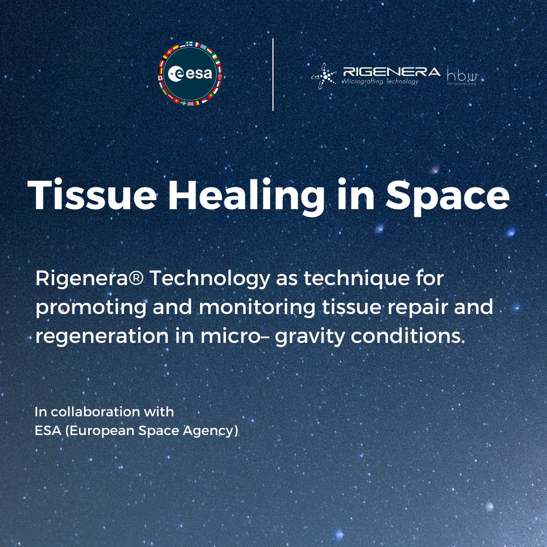 RigeneraHBW's tweet photo. HBW Group, in collaboration with ESA and Space Research teams, is advancing tissue repair in space with Rigenera® technology. 🌌 3D bioprinting &amp; micrografts could revolutionize wound healing in microgravity. 

Learn more:https://t.co/15a9eHOnuG

#spaceresearch #ESA #Rigenerahbw https://t.co/tiL66uL4kE