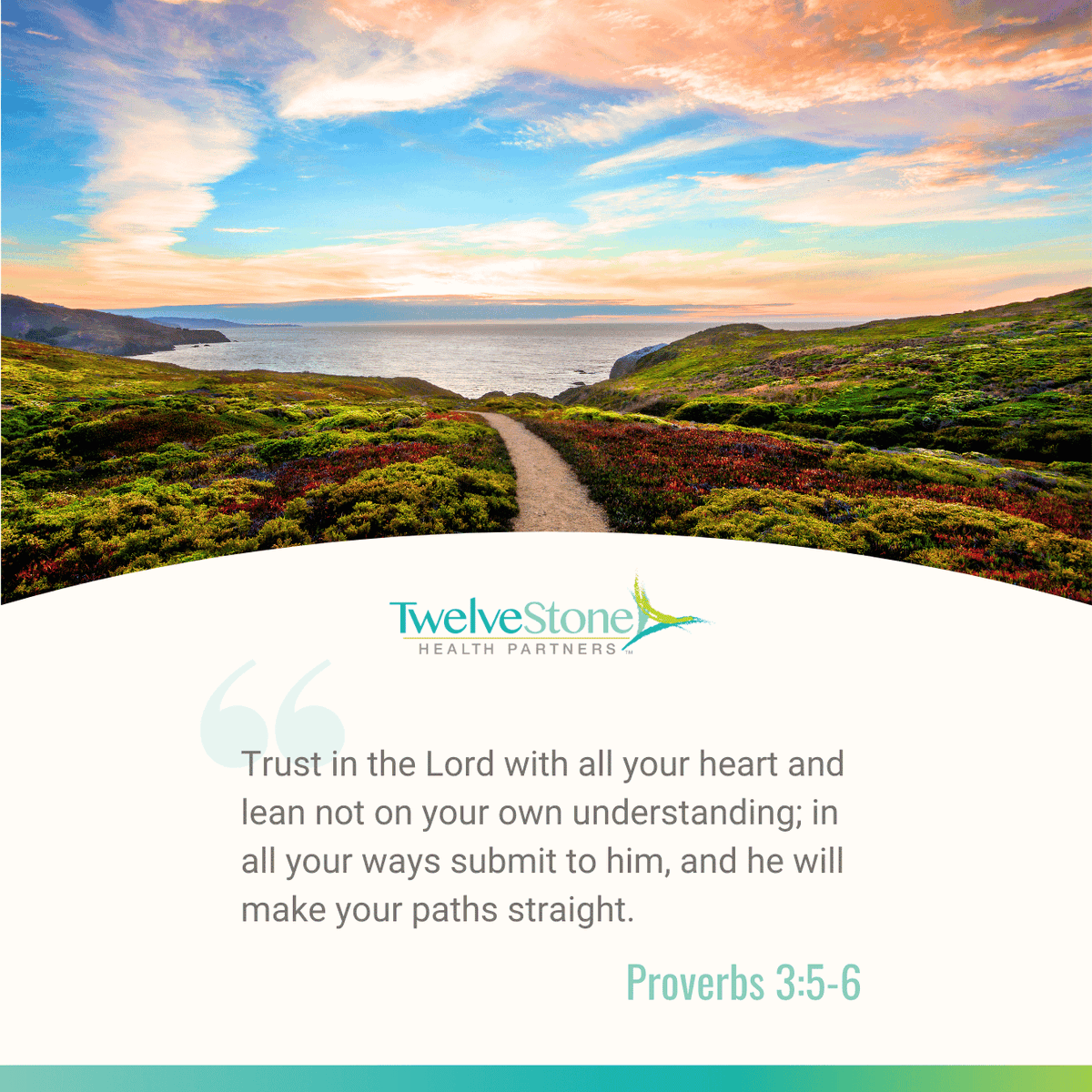 12stonehealth's tweet photo. Start your week with trust and confidence. Whatever path you're on, lean on faith and know that He is always with you.

#MotivationMonday #ChronicCare #12Stone https://t.co/wYzRVp65CL