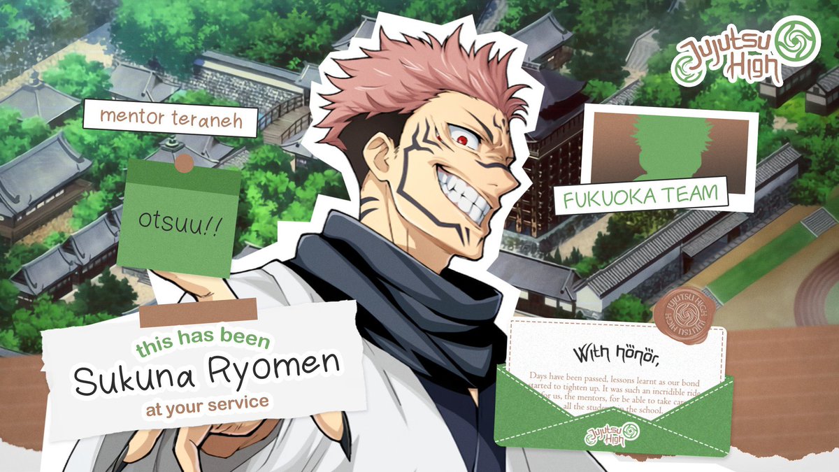 The goal of a mentor is to lead their team to a proud victory, with each step being significant and unforgettable.

After spending days to give my all to guide the students, I, Ryomen Sukuna, from Kyoto school, have finished our task in Jujutsu High.