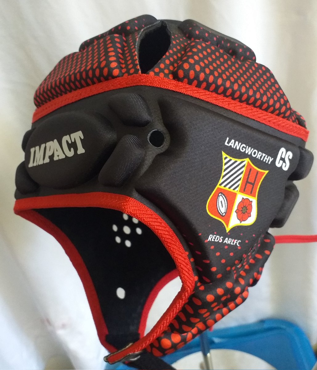 Superb new bespoke headguard going to customer <a href="/LangworthyReds/">Langworthy Reds</a> from <a href="/ImpactRugbyUK/">Impact Rugby UK</a> <a href="/CEOImpactRugby/">CEO</a> #onlyimpact