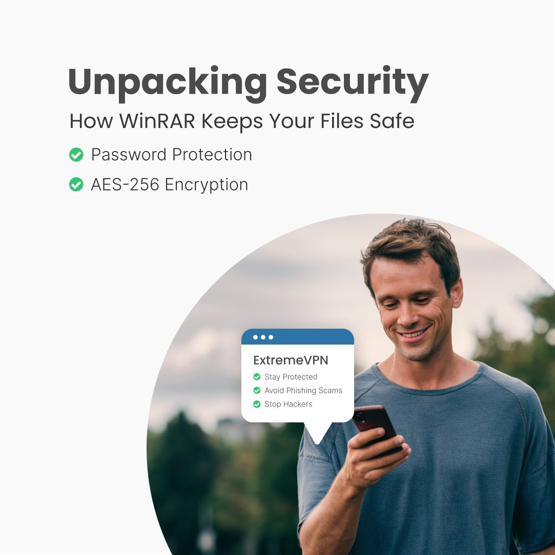 ExtremeVPN's tweet image. Your files deserve the best protection. With WinRAR's password protection and AES-256 encryption, you can keep your data secure and private. Safeguard your information today! 🔐
Read More: extremevpn.com/blog/is-winrar…
#CyberSecurity #FileEncryption #DataSecurity #AES256