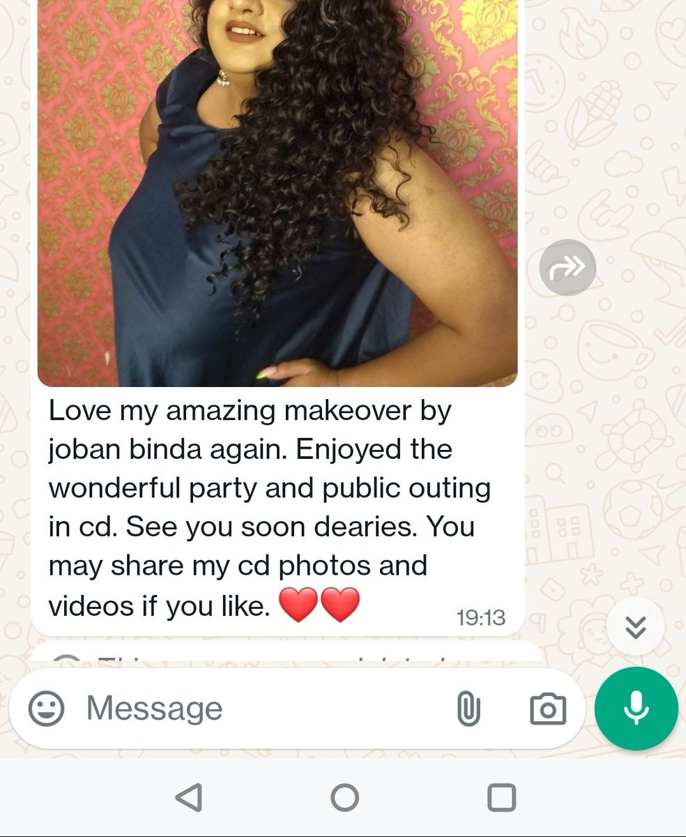 jobanbinda's tweet photo. 💃CLIENT SPEAKS
Client Name - VARNIKA
Came From - BANGALORE
Do read what she says about us.
Thank you VARNIKA for your valuable feedback. 

#maletofemaledressing #boytogirlmakeup #jobanbindacrossdressing #indiantransgender #plussizemodels https://t.co/Bnc0rX1p8r