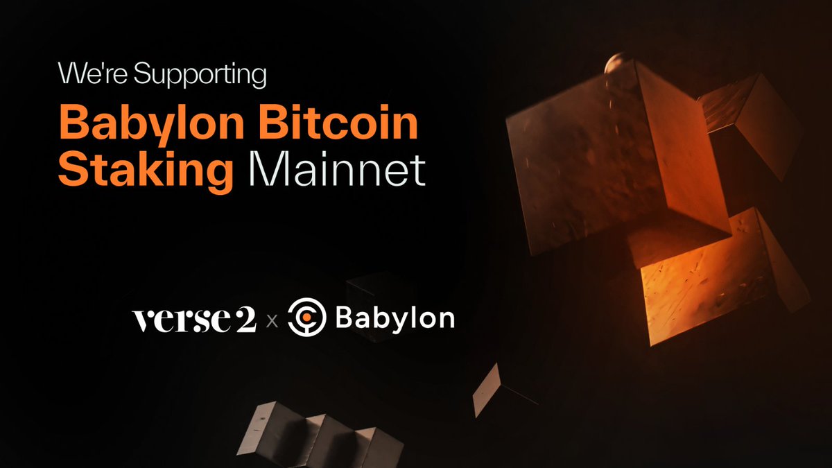 verse2 (@verse2official) on Twitter photo Soon, <a href="/babylonlabs_io/">Babylon</a> BTC Staking Mainnet will launch
And we are thrill to support Babylon as the Finality Provider🔥
Based on our experiences of Node Operation on <a href="/berachain/">Berachain Foundation 🐻⛓</a>, <a href="/Aptos/">Aptos</a>, and <a href="/NEARProtocol/">NEAR Protocol</a>, we'll actively support the #BTC-based PoS System of Babylon Soon, <a href="/babylonlabs_io/">Babylon</a> BTC Staking Mainnet will launch
And we are thrill to support Babylon as the Finality Provider🔥
Based on our experiences of Node Operation on <a href="/berachain/">Berachain Foundation 🐻⛓</a>, <a href="/Aptos/">Aptos</a>, and <a href="/NEARProtocol/">NEAR Protocol</a>, we'll actively support the #BTC-based PoS System of Babylon