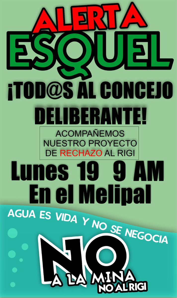 Ellos siguen entregando todo  al mejor postor,nosotrxs seguimos luchando por el agua,el territorio y la justicia ecosocial....