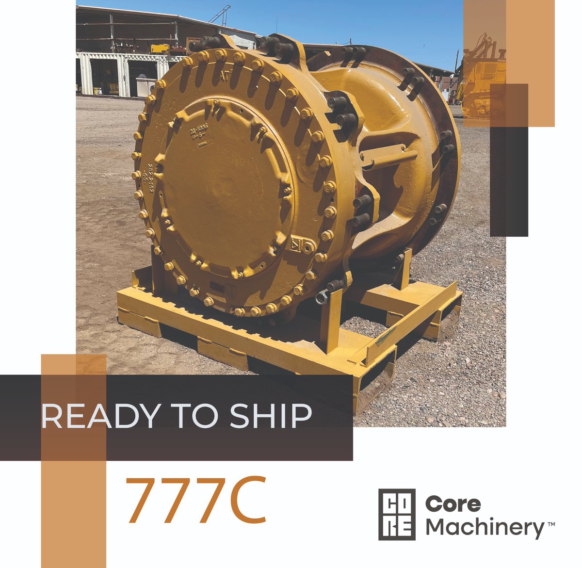 core_machinery's tweet photo. #CoreMachinery offers top-notch rebuilt components at competitive prices with a reliable warranty. We have two remanufactured #Caterpillar 777C Final Drives ready to go! Contact us today for a quote at (480) 562-4836.

#ServiceExchange #CatParts https://t.co/GPKoCLan2O