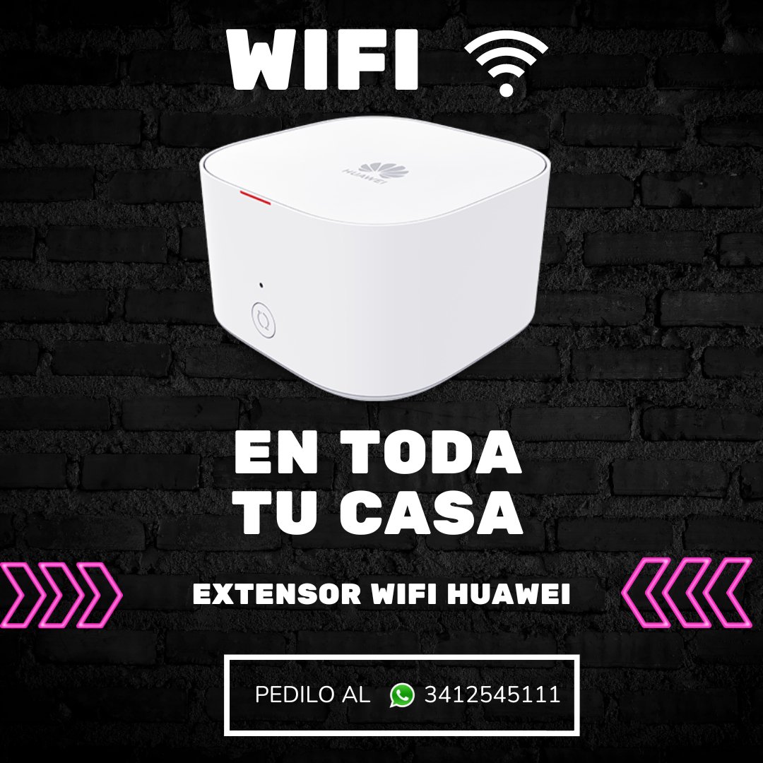 TELVGG's tweet photo. Aumentá la cobertura de tu hogar con el extensor WIFI de Huawei.
Solicitalo ahora en nuestro WhatsApp!!! https://t.co/QiJFDB3u3Y