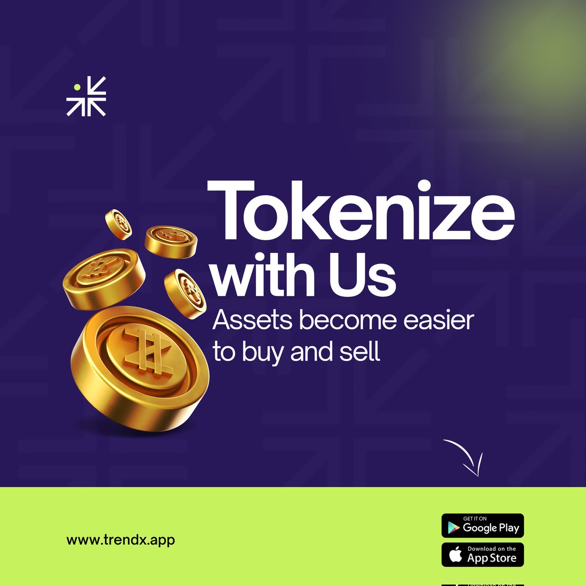 trendxapp's tweet photo. Unlock the Future: Buying and selling simplified like never before. #TokenizeWithUs #DigitalAssets #TrendX https://t.co/5gyY7zmJcX