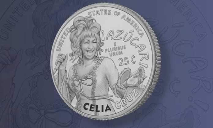 #CeliaCruz, la Reina de la Salsa, convertirse en la primera afrolatina en aparecer en una moneda de 25 centavos de dólar de EE.UU. 🪙🇺🇸 Su legado sigue vivo, ahora inmortalizado en el nuevo Quarter conmemorativo del Programa de Monedas de Mujeres Estadounidenses. ¡Azúcar!