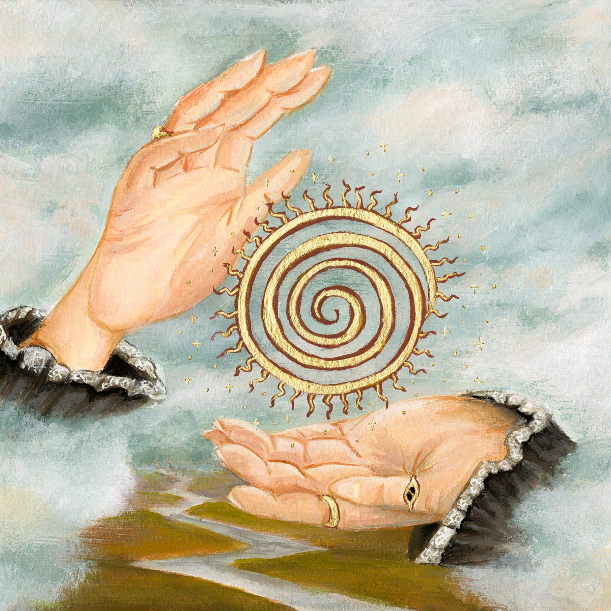 ConnieResch's tweet photo. One of the finished pieces in this series, 8"x8" acrylic gouache painting on arches oil paper with some gold accents added.

#illustrationart #illustrationgram #illustrations #illustrator #gouacheartist #gouachepainting https://t.co/D5J7PU9iak
