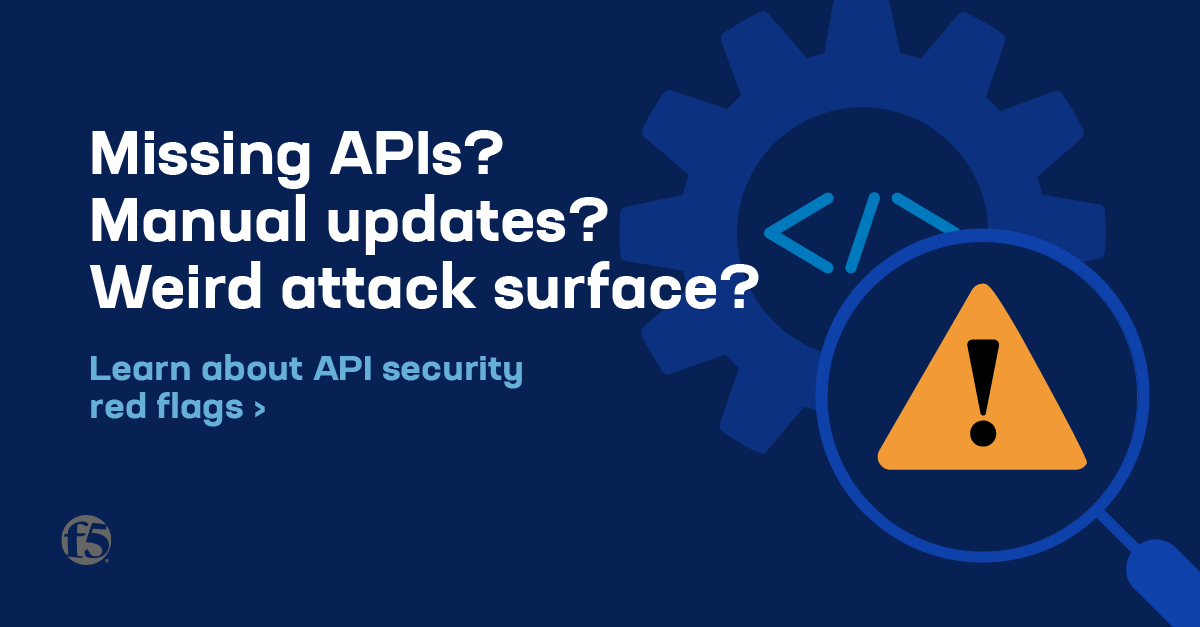garynewe's tweet photo. Check out this great #APISecurity #infographic from my colleagues at F5: The Biggest API Security Red Flags: https://t.co/3zPf0JAoE9 https://t.co/XP9WHYj3Zp