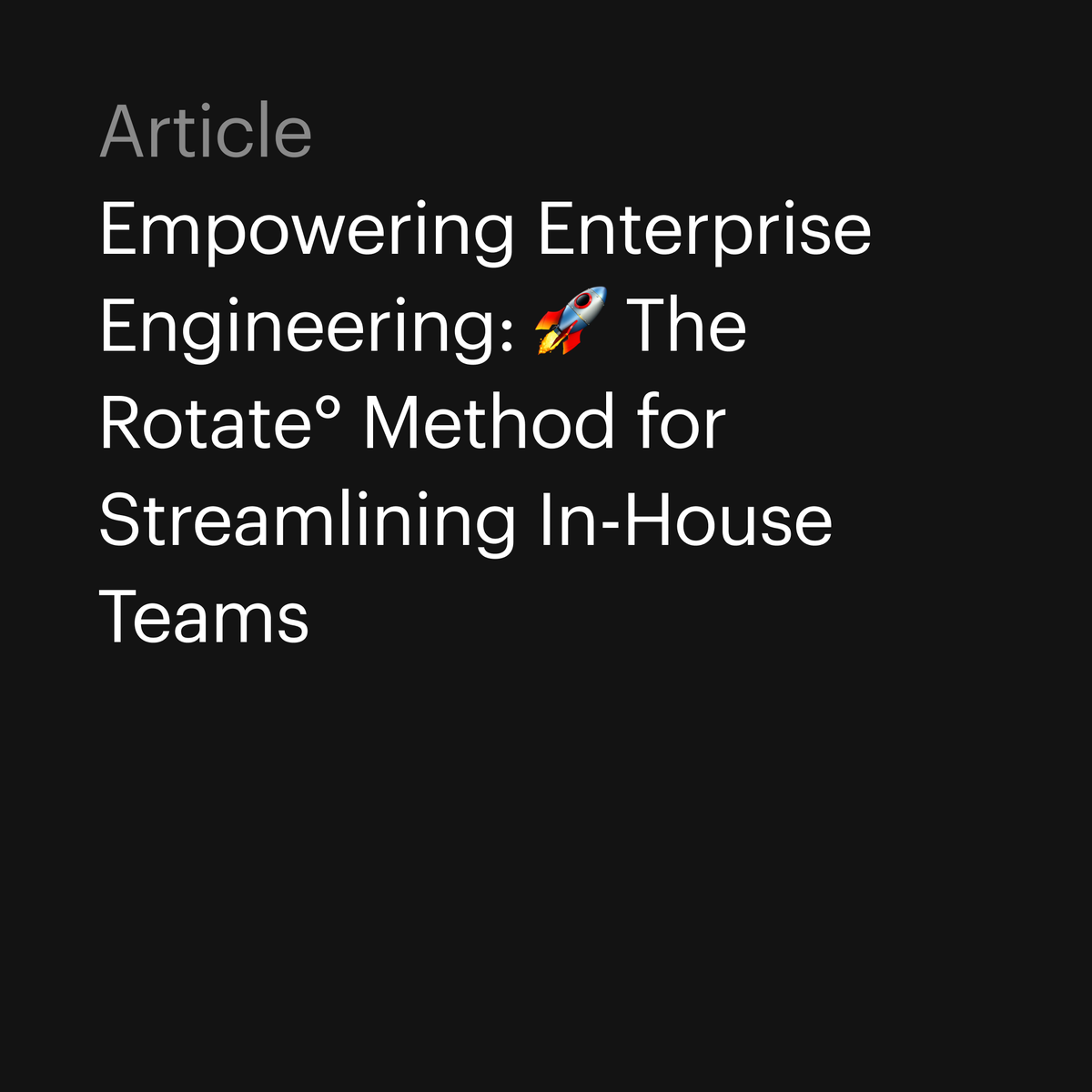 StudioRotate's tweet image. At Rotate°, we do more than create bold designs &amp;amp; beautiful #DigitalExperiences. We empower enterprise engineering teams to excel by:

— Streamlining system architecture
— Leveraging seasoned generalists
— Embracing core #agile principles

studiorotate.com/thinking/empow…