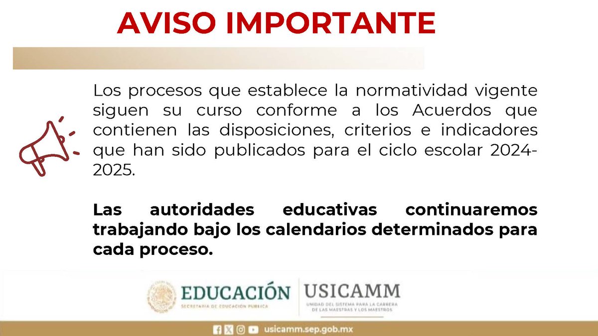 USICAMM_OFICIAL's tweet photo. 📢Atención maestras y maestros, la siguiente información es importante. https://t.co/7peAPx7i7u