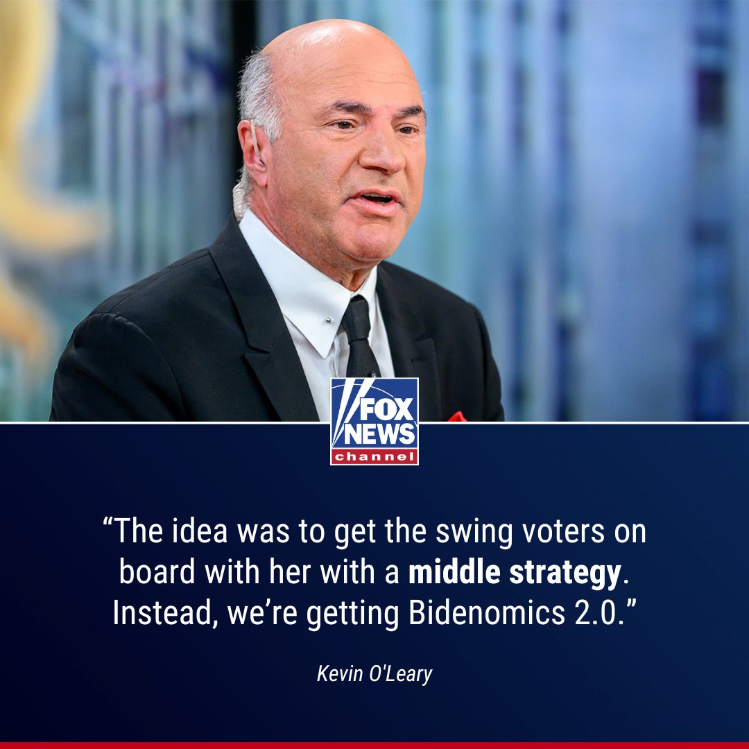 QueenDarbyy's tweet photo. ➡️ Kevin O'Leary @kevinolearytv of Shark Tank says dozens of investors are 'shocked' by Harris' economic proposals calling it 
"Bidenomics 2.0"
Kamala Harris is proud of Bidenomics. 
#ComradeKamala #DNC2024 https://t.co/QjNLGpTSDG