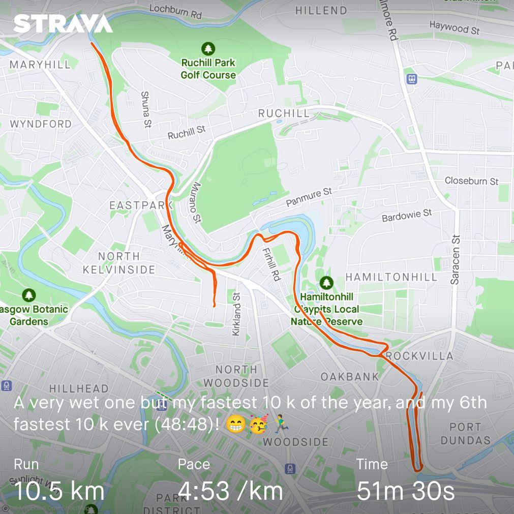 pseudo_aj's tweet photo. A very wet run but my fastest 10 k of the year, and my 6th fastest 10 k ever (48:48)! 🏃‍♂️🥳😄

https://t.co/N7pzhguf5t https://t.co/RDZ3KdZk5e