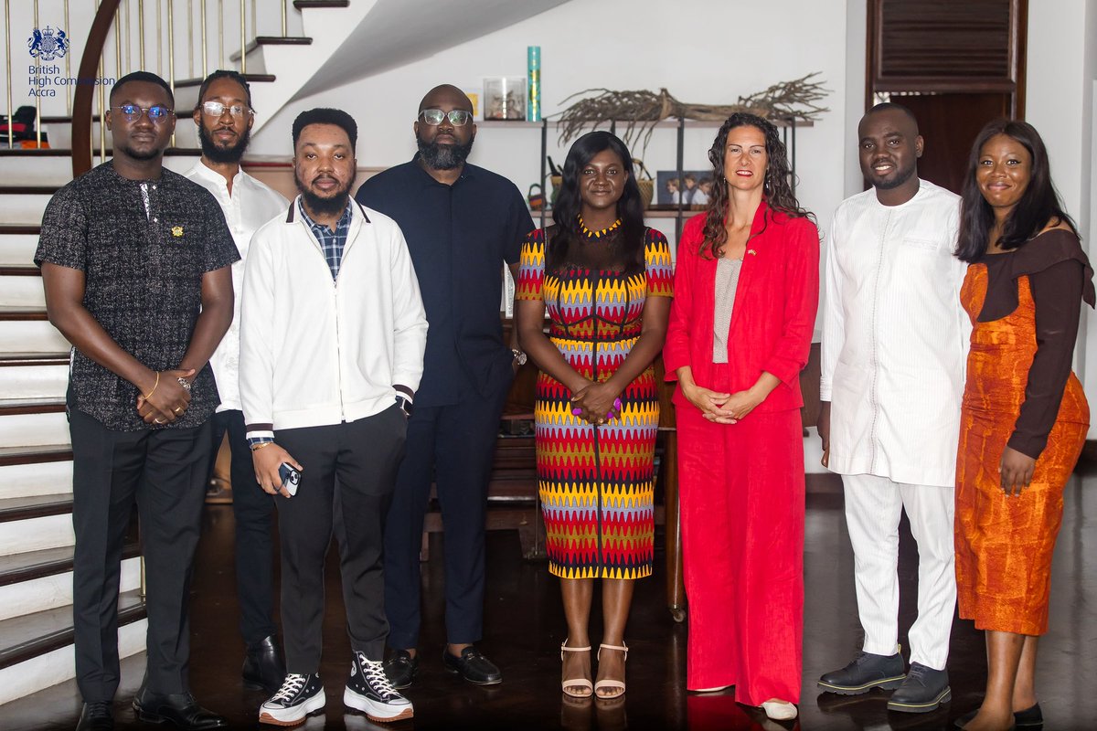 AgyareAGloria's tweet photo. Exactly a week ago, I was honored to speak at the UK-Ghana Young #Leaders #Summit on #InternationalYouthDay at H.E @HCThompson001 residence 🇬🇧. 
It was inspiring to share insights and explore how #YouthVoices can drive change in the #Agri-food &amp; #climate space! 💡🙌

#UKinGhana https://t.co/nGG1bfz8Bn