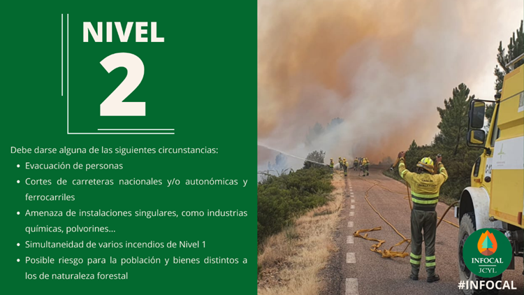 naturalezacyl's tweet photo. El #IFAstorga, #LeónESP, sube a Nivel 2⃣ por posible riesgo a la población y bienes distintos de los de naturaleza forestal
Más información y seguimiento en #INFORCYL https://t.co/G0Ctp9IYao https://t.co/XgYSVCIkgc