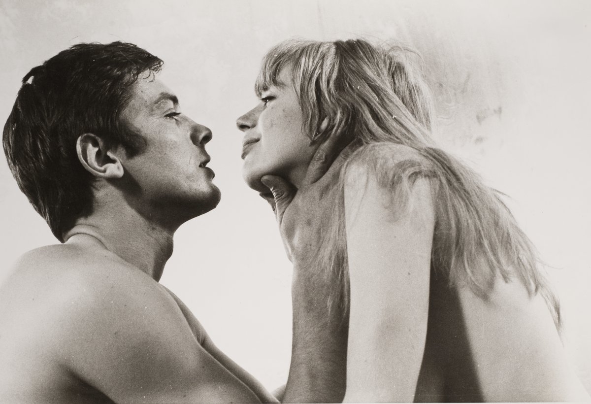 craigkmccall's tweet photo. RIP Alain Delon. A film not really mentioned in his obits was the kaleidoscopic ‘Girl On A Motorcycle’ in which he starred with Marianne Faithfull directed by Jack Cardiff. In my doc on Jack the sequence on GOTM was cut, but here are some production stills for fans.  #AlainDelon https://t.co/ow8ROIQDLa