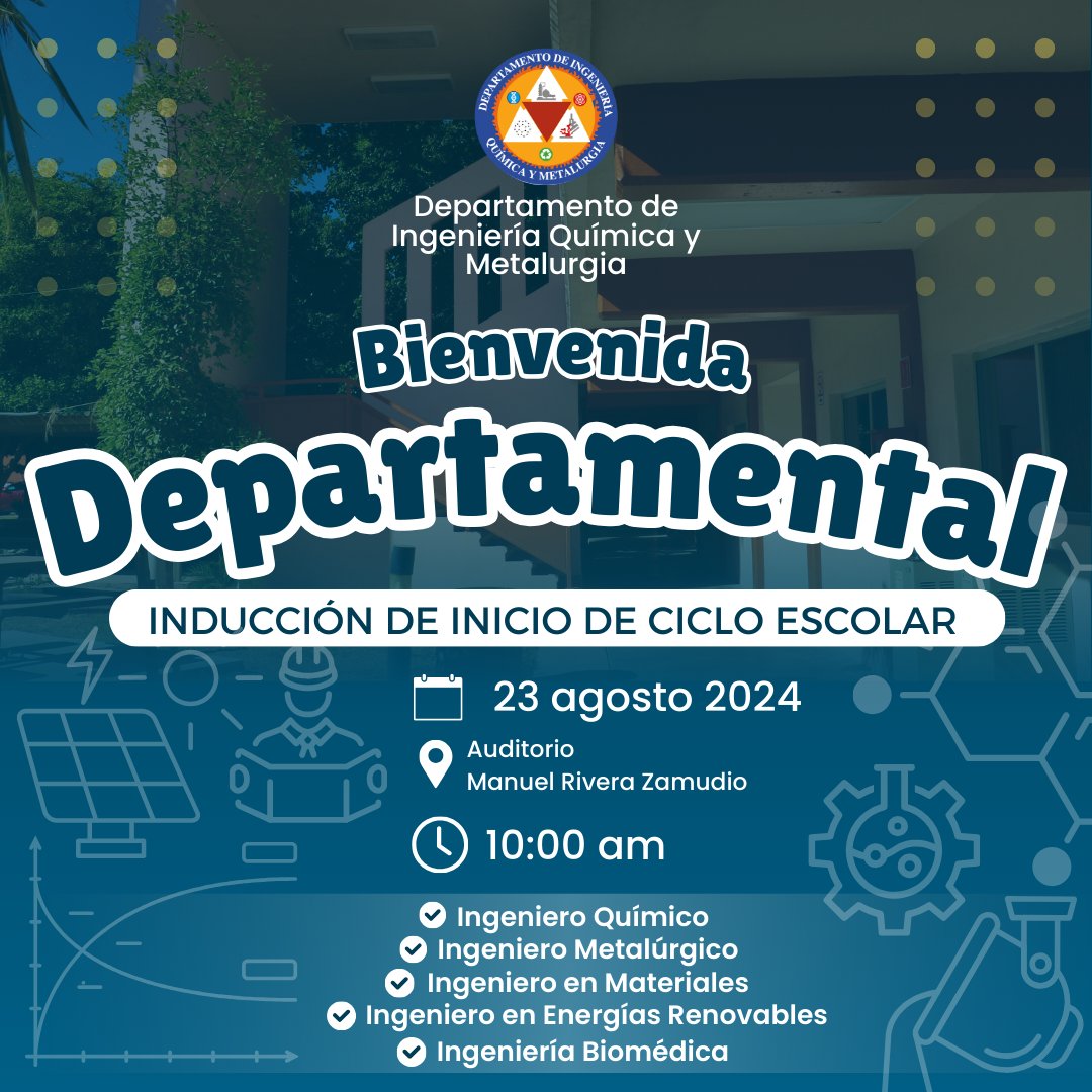 DIQyMUnison's tweet photo. ¡Bienvenidos al nuevo ciclo escolar!
Como ya es tradición, te invitamos a nuestra plática de inducción, donde compartiremos lo que necesitas saber para comenzar tus estudios en el Departamento 📝. https://t.co/0mx6OqOTkz