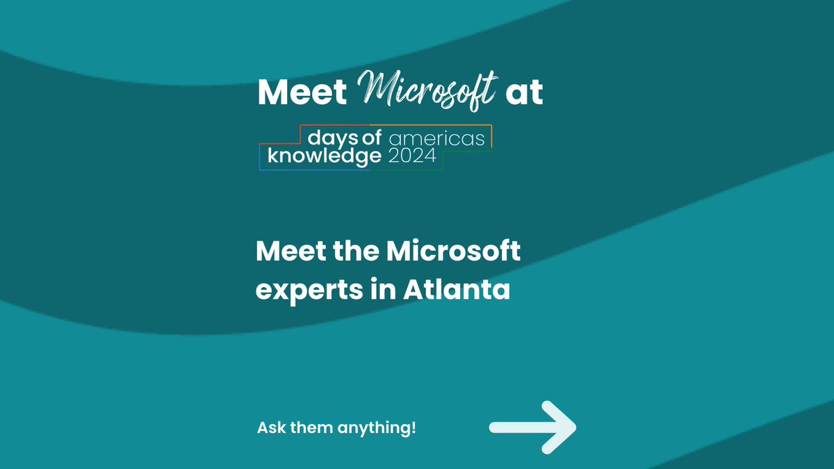 DirectionsEMEA's tweet photo. Meet #Microsoft (Kennie Nybo Pontoppidan, Tony Qian, Freddy Kristiansen) at #DaysofKnowledgeAmericas! Join us in Atlanta for your chance to engage with Microsoft Experts. Ask them anything! 👇 Secure your spot now! https://t.co/fag9OMCAiJ #msdyn365bc #AI #Copilot #powerplatform https://t.co/7zGVnDewIF