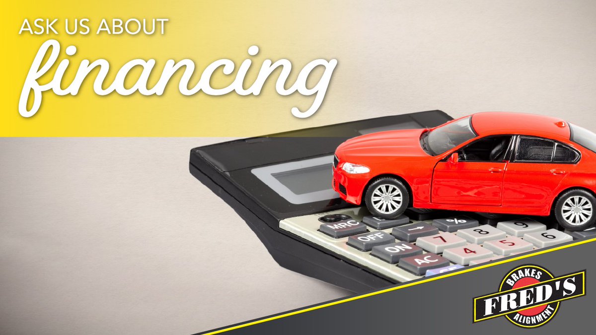 Check out our financing options on our website! 

👉 fredsbrakeandalignment.com/Financing