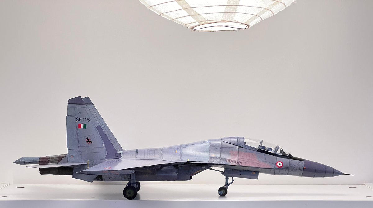 jtbhvsr's tweet photo. Indian Air Force's Sukhoi Su-30 MKI paper model built in 1:33 scale
#sukhoi #su30mki #su30 #indianairforce #india #iaf #vayusena #flanker #lohegaon #pune #scalemodels #scalemodel #planespotting #aeromodelling #scalemodeling #papermodels #papercraft #fighterjet https://t.co/uZKw1lcL9L