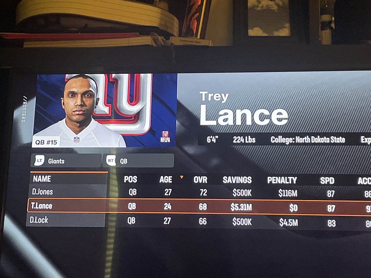 Mayooo817's tweet photo. @ClintOldenburg Any reason why Trey Lance’s face scan disappeared in my CFM? 😂🤦🏻‍♂️ https://t.co/i1O4gYRD9d
