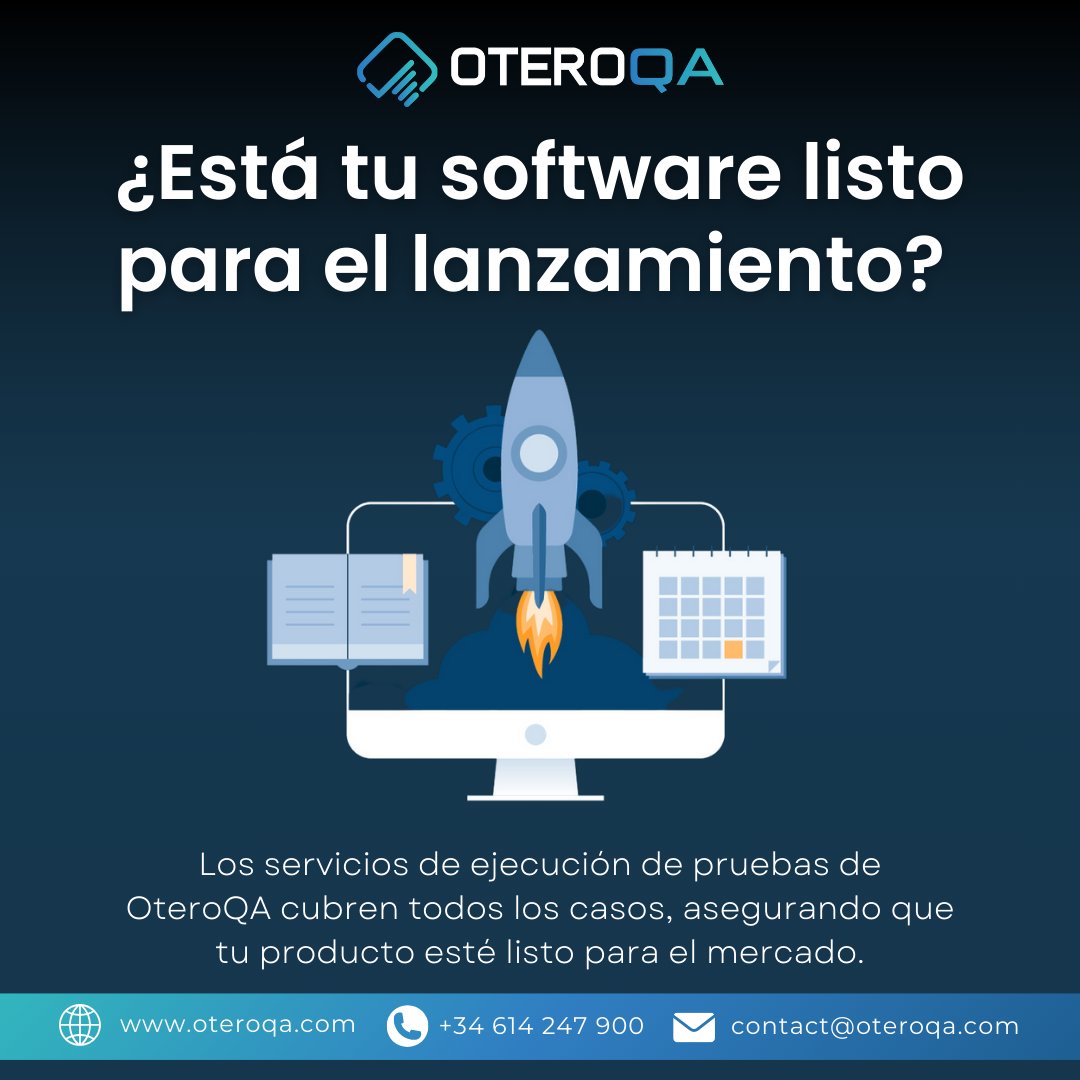 OteroQATest's tweet image. ¡Listos, preparados, a probar! Asegura que tu software esté listo para el lanzamiento con OteroQA. 🚀

#SoftwareLaunch 
#QAServices 
#TechSolutions 
#SoftwareTesting 
#QAExperts 
#ProductTesting 
#SoftwareQuality 
#TestingTools 
#OteroQA 
#LaunchSuccess