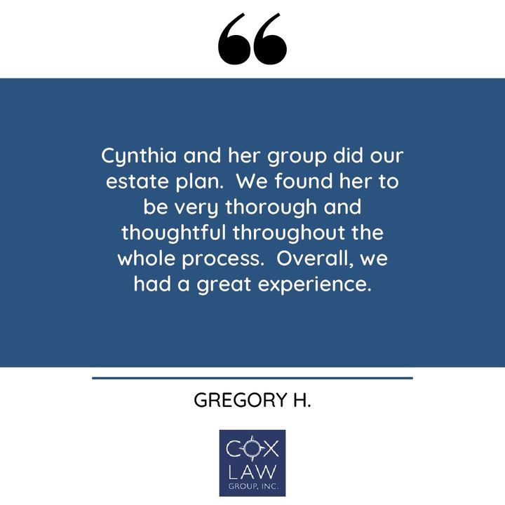 CoxLawGroup's tweet image. #CoxLawGroup #PlanForward #EstatePlanning #EstatePlan #ContactUs #Testimonials