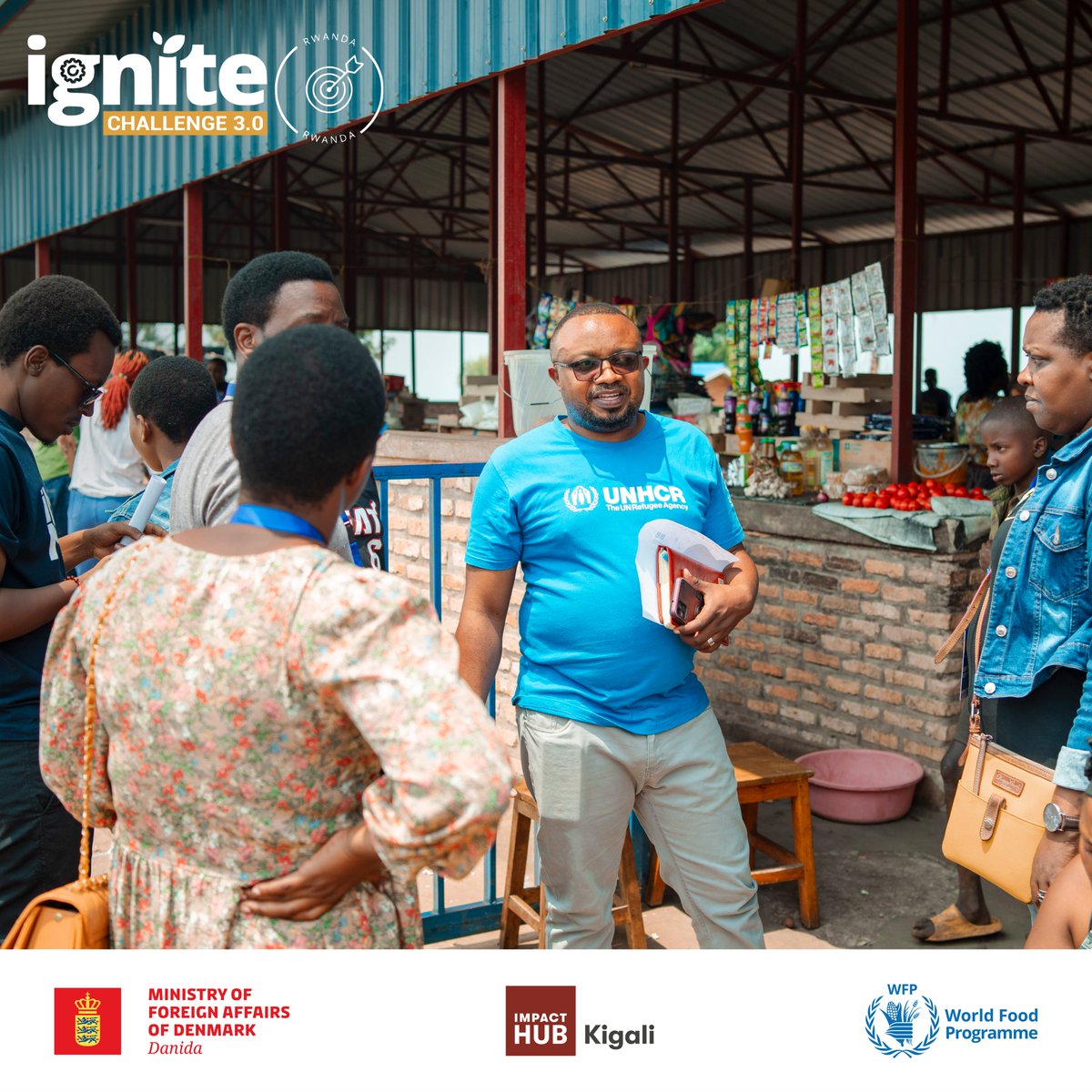 ImpactHubKigali's tweet photo. Day 3 of the #IGNITEChallenge 3.0 Bootcamp took us to ๐ Nyabiheke Refugee Camp for an immersive learning experience. Located in Gatsibo District, the camp is home to around 13,000 refugees.
The day started with a comprehensive introduction from @RefugeesRwanda and @RwandaEmergency representatives, offering an overview of the campโs current status, key stakeholders involved, and the challenges faced by its residents.
Ventures then participated in a guided tour, gaining first hand insight into living conditions and observing the support initiatives in place, including business centers and the market.
This eye-opening experience enhanced their understanding of the context in which they aim to make an impact.
#IGNITEChallenge #Rwanda #Entrepreneurship #Refugees