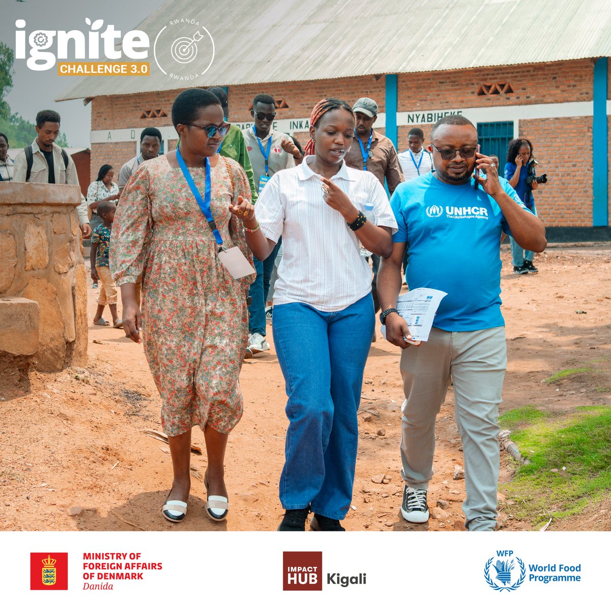 ImpactHubKigali's tweet photo. Day 3 of the #IGNITEChallenge 3.0 Bootcamp took us to ๐ Nyabiheke Refugee Camp for an immersive learning experience. Located in Gatsibo District, the camp is home to around 13,000 refugees.
The day started with a comprehensive introduction from @RefugeesRwanda and @RwandaEmergency representatives, offering an overview of the campโs current status, key stakeholders involved, and the challenges faced by its residents.
Ventures then participated in a guided tour, gaining first hand insight into living conditions and observing the support initiatives in place, including business centers and the market.
This eye-opening experience enhanced their understanding of the context in which they aim to make an impact.
#IGNITEChallenge #Rwanda #Entrepreneurship #Refugees