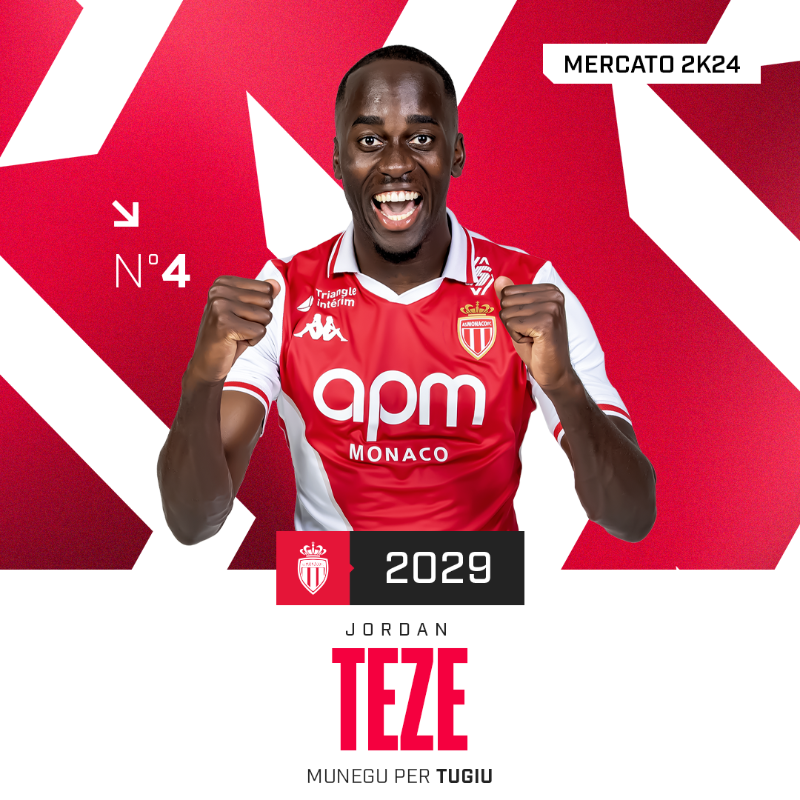 AS_Monaco's tweet photo. L’AS Monaco est heureux d’annoncer l’arrivée de Jordan Teze 🇳🇱

Le défenseur international néerlandais de 24 ans s’est engagé pour 5 saisons et est désormais lié au Club jusqu’au 30 juin 2029 🆕

#WelcomeTeze