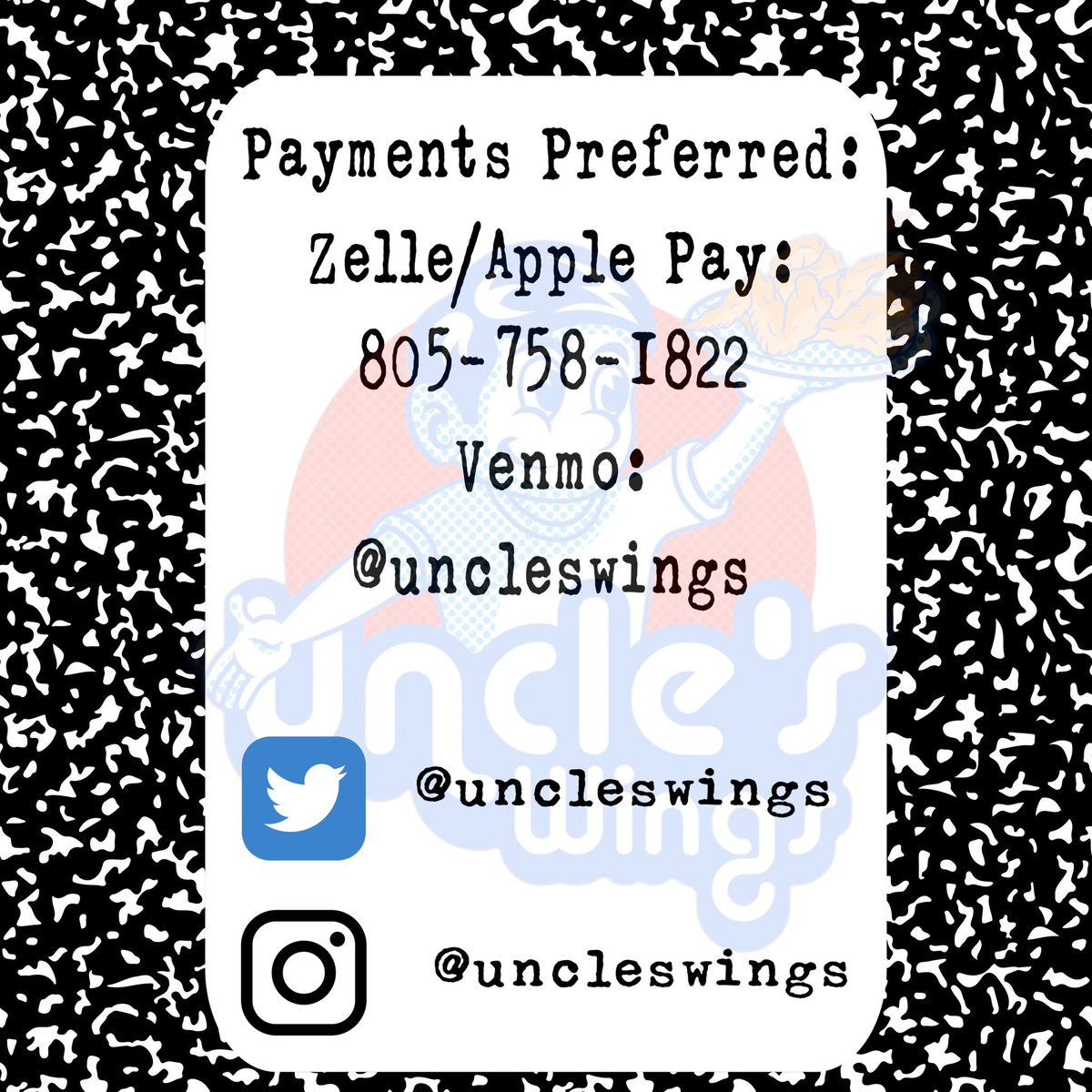 UnclesWings's tweet photo. 🍗FRY DAY🍗

Last Call 30 minutes before we close.

Feel free to start DM’ing us your order at any time of the day. 

#FriedFoods #ChickenWings #SmallBusiness #PortHueneme #Oxnard #Ventura #Saticoy #OakPark #ElRio #Ojai #Camarillo #SantaPaula #RiverPark  #VenturaCounty https://t.co/JAtaxikp80