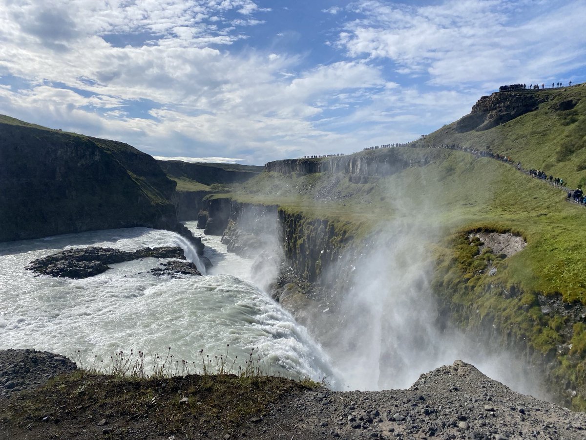 OHSGeography's tweet photo. We have visited the Golden Circle 🟡today. Stops included Gullfoss, one of Iceland’s most 📷 waterfalls, Geysir where we saw fumaroles emanating steam &amp; gas, and Thingvellir National Park. Another amazing day! https://t.co/jb4qy2zde5