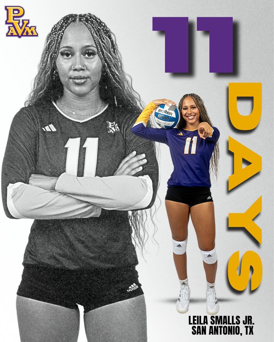 PVAMUVB: Get ready, Panther Nation!🏐 11 days until our Lady Panthers Volleyball team serves up the season opener. Mark your calendars!