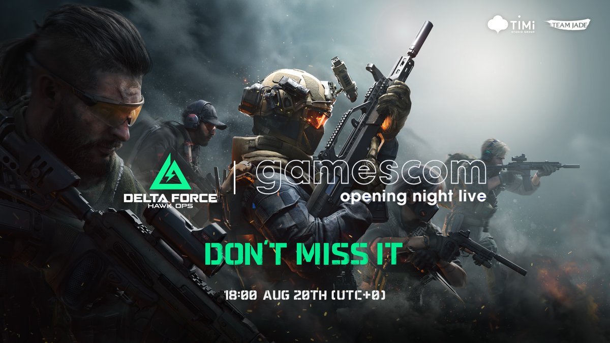 DeltaForceINTEL's tweet photo. A big Delta Force: Hawk Ops news will be shared at gamescom opening night live tomorrow.

Release date announcement? 👀 https://t.co/DvifeO0SEc
