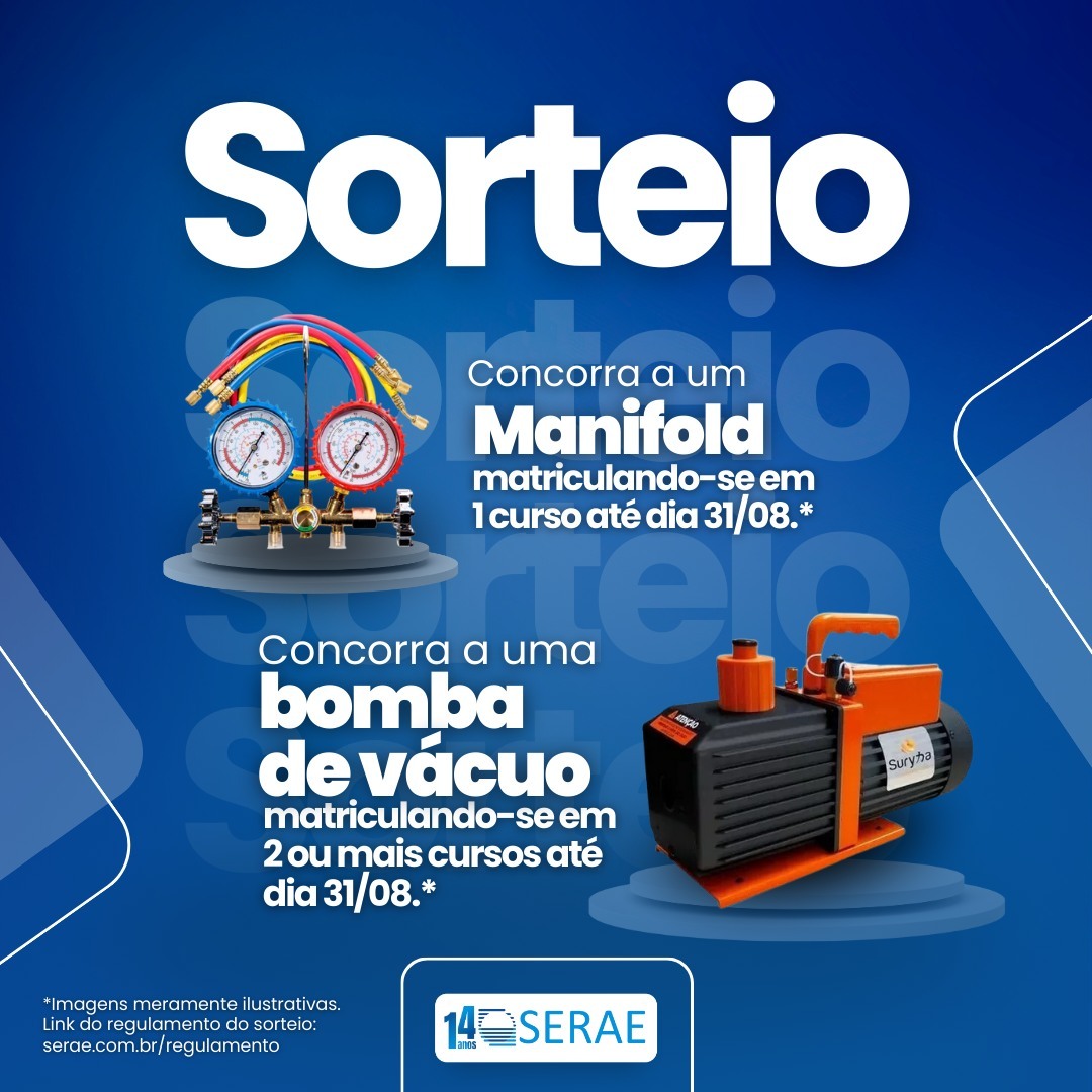 cursoserae's tweet photo. Quer começar seu curso com o pé direito e ainda ganhar ferramentas essenciais para sua carreira? Temos uma novidade que você vai adorar!

🔵 Manifold: Matricule-se em qualquer curso até o dia 31/08/2024 e concorra a um manifold, peça fundamental para que… https://t.co/A6myWTzxVK https://t.co/T4sToRmEQB