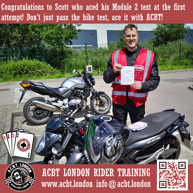 AcbtLondon's tweet photo. Congratulations to Scott who aced his Module 2 test first time!
.
Don't just pass the #biketest ... Ace it with ACBT! ♠ ♤ ♠ ♤ ♠ ♤ ♠ ♤
.
🌏 https://t.co/kfvgeT9rBE ☎️ 0208 331 1103
.
From never having ridden a motorcycle before, Scott took his CBT then passed Module 1 and Module 2 within a very short time. He now rides a Kawasaki Ninja!
#motorbike #motorcycle #bikerlife #newbiker #londonbiker #DAS #learntorideamotorbike #motorbikeschool #motorcycleinstructor #motorcycleschool #whatareyouwaitingfor #trainingbike #motorbikelessons #blackheath #greenwich #kidbrooke #charlton #southeastlondon #biketest #bigbikelicence #alicence #motorbikelicence #fulllicence #dreamcometrue #acbtlondon #happybiker #directaccess #suzukigladius #passfirsttime #kawasakininja