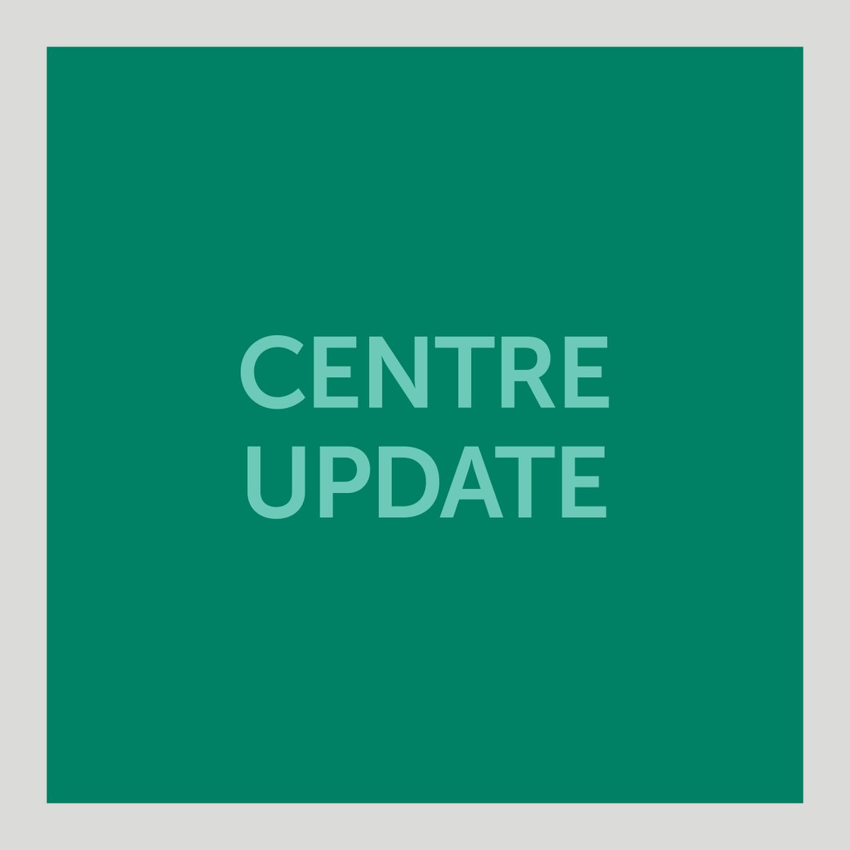 We're just letting you know that on Monday 26th August (next Monday) our centre will be closed for the Bank Holiday.  

The centre will reopen as normal on Tuesday 27th August!