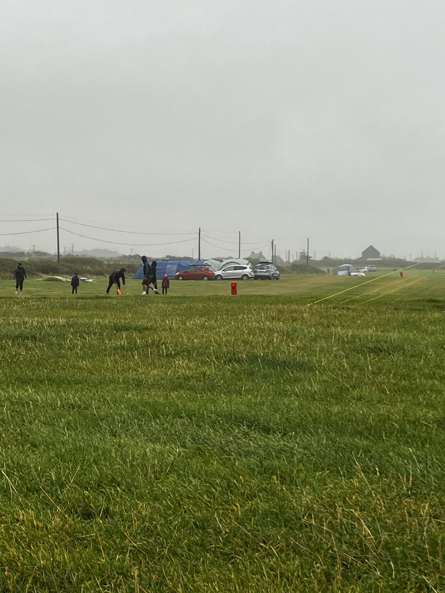80 mile an hour winds, bleak, but cricket is still in play #cricket #wales