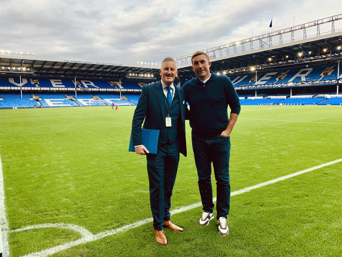 Was great to be back working at Everton football club this weekend. My 12th season with the club, I don’t know where the time has gone. Alan Stubbs was a brilliant guest. Thanks to all the fans for making the job so enjoyable.