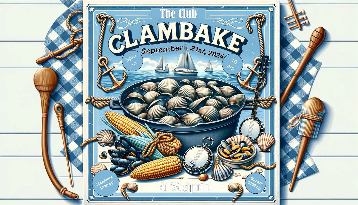ClubAtWestpoint's tweet photo. The Buzz: Sign up for the 1st Annual Clambake, join us for the Hannig Cup, take the ferry to the Giant's Game from Redwood City, and the Pub Quiz is back! https://t.co/EGtgpfr1hb
