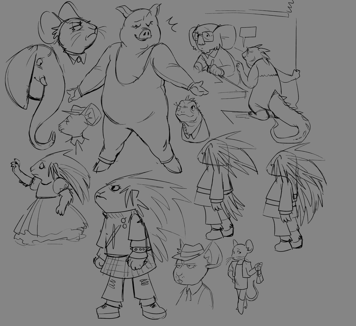 feliville's tweet photo. (from March 2021) Misc sketches. #sing2016 #singmovie #noodlemoon #furryartist https://t.co/PZLV3WcqUp