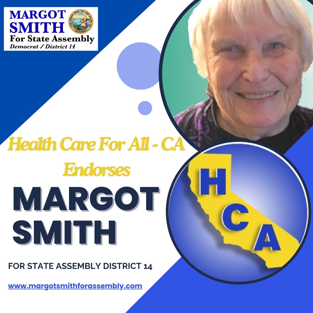 margotsmith_D14's tweet photo. CA Health Care for All endorses Margot Smith for State Assembly! @healthcareforCA
#electmargotsmith #margotsmithforassembly #margotsmithD14 #CAstateassembly #AD14 https://t.co/at86gBoxNf