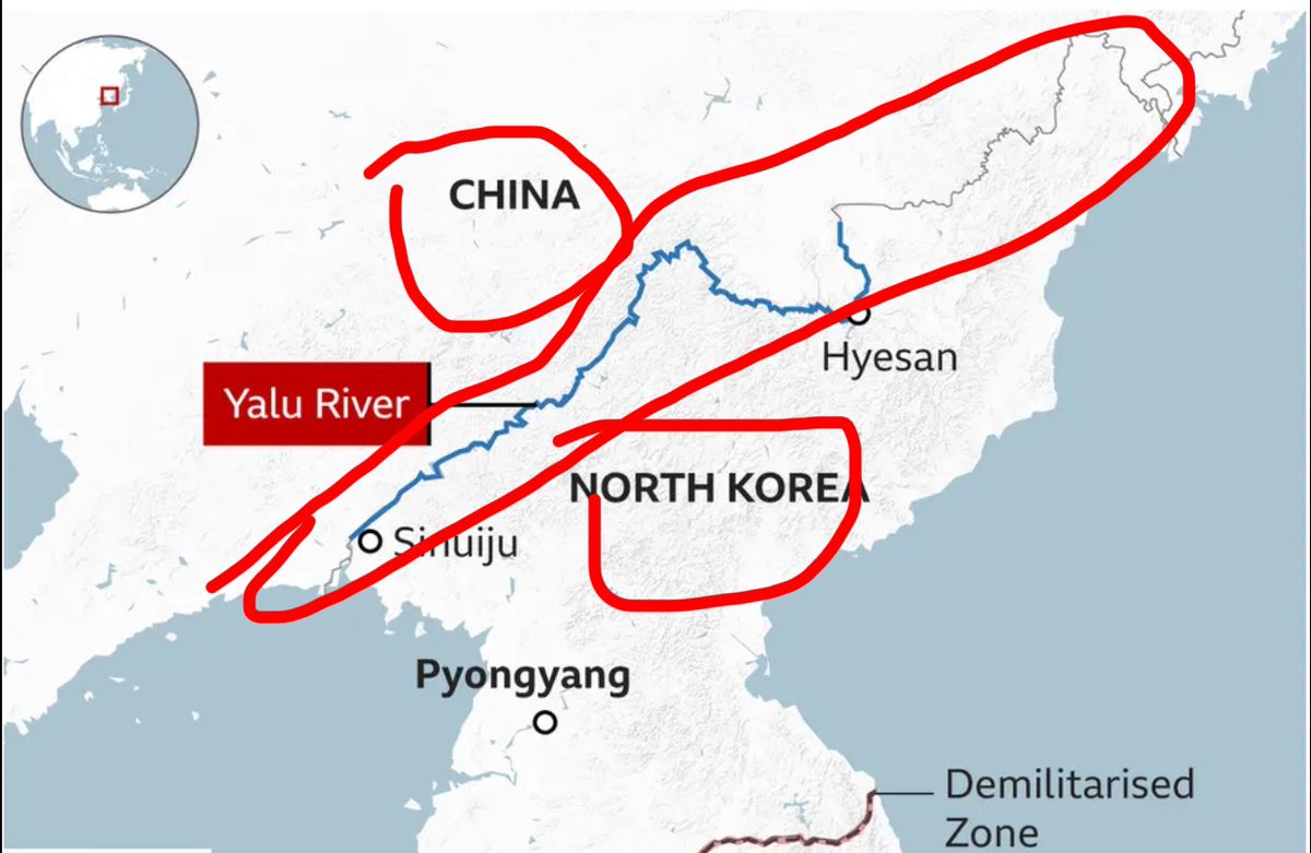 tywinapologist's tweet photo. @1015ovo @kyedae china, korea, border. idk what i’m missing. https://t.co/cRQbTHXUSO