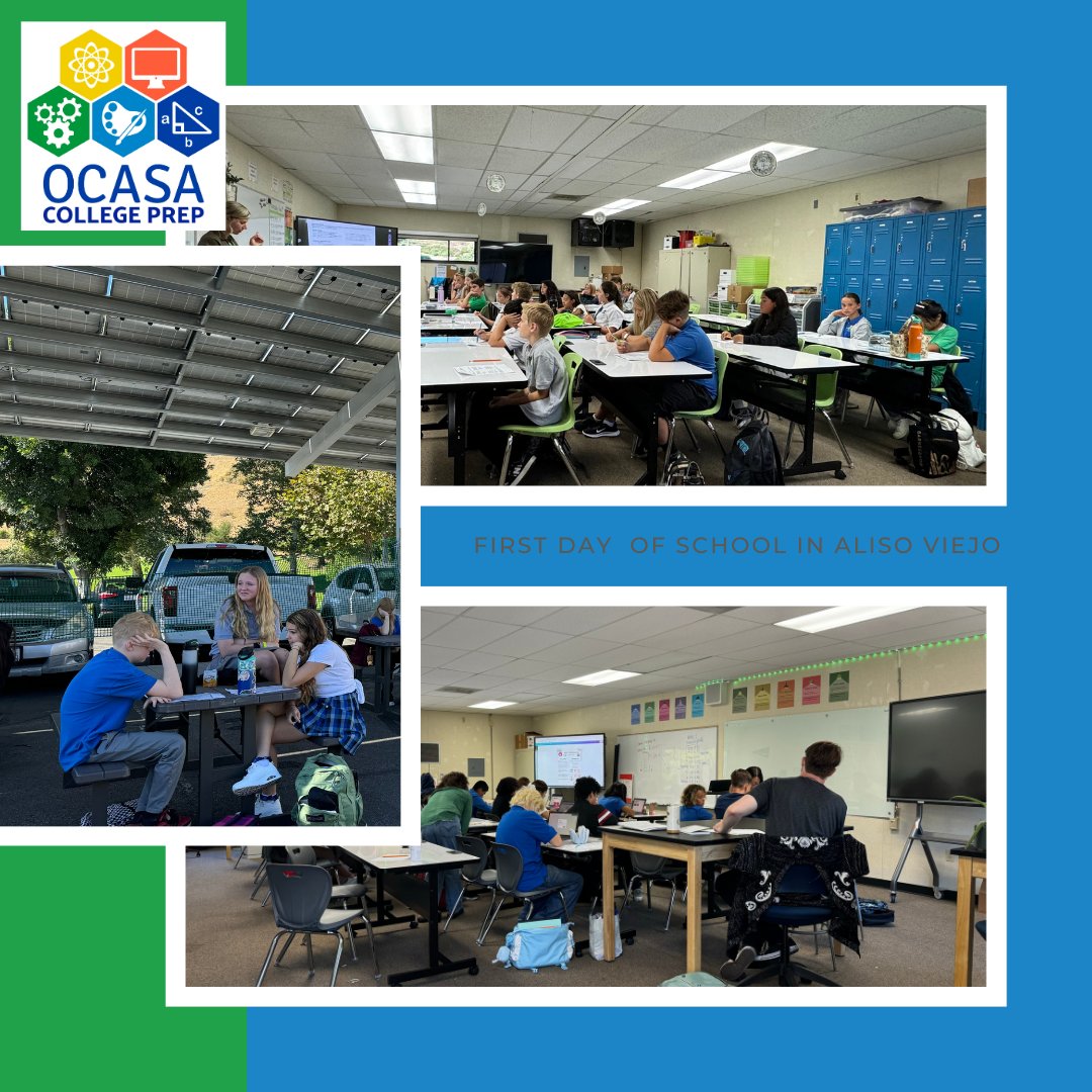 OCASAcharter's tweet photo. New school year, new beginnings! 🎒✨ Welcome to the 2024-25 school year at our brand-new Aliso Viejo campus for OCASA College Prep. Let's make this year unforgettable! 💫

#OCASACollegePrep #NewCampus #FirstDayOfSchool #AlisoViejo https://t.co/r0VxpiMJKP