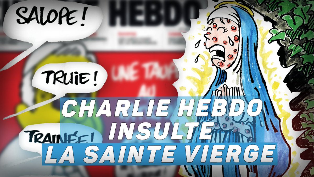 CathoFr's tweet image. Charlie Hebdo s&apos;en prend à la Vierge Marie, une nouvelle provocation qui choque les catholiques. Ma réaction ici : 😡

youtu.be/azmVEPNJqbU 

#Blasphème #Catholicisme #CharlieHebdo