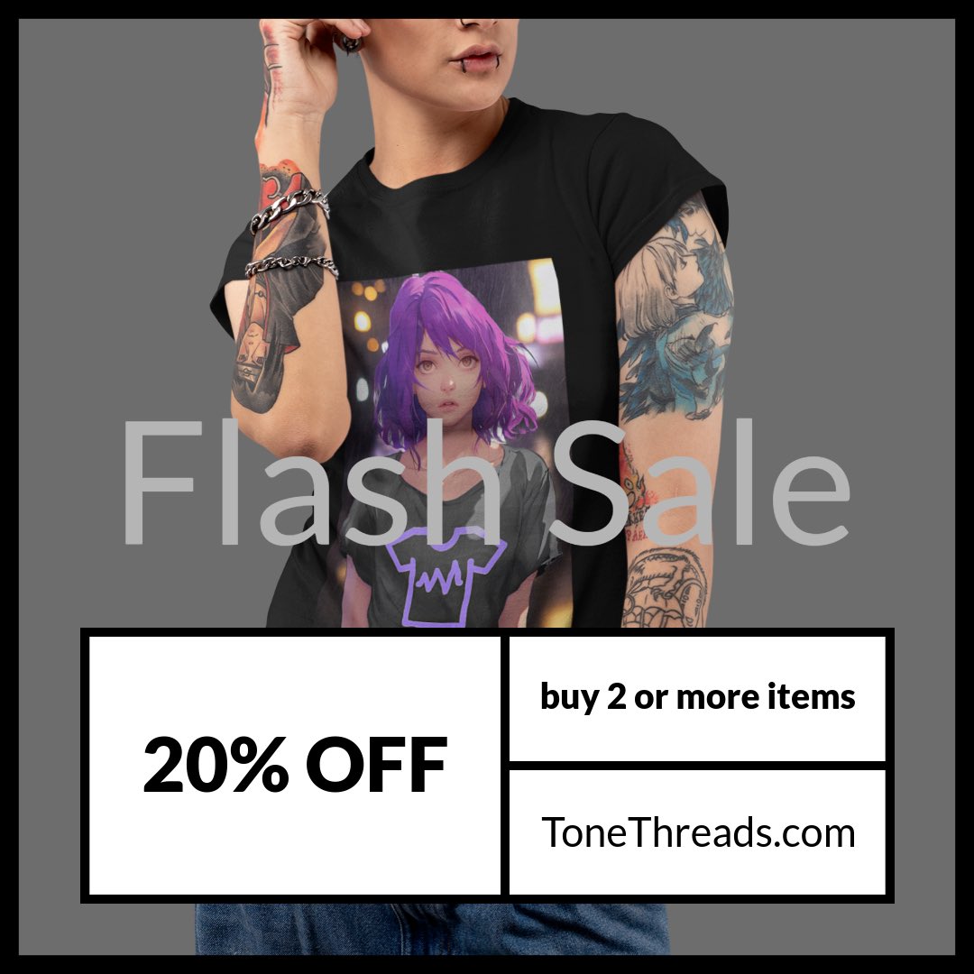 Flash Sale Alert! 🚨
Get 20% OFF when you buy 2 or more items. Don't miss out—grab your new favorite merch now at ToneThreads.com!