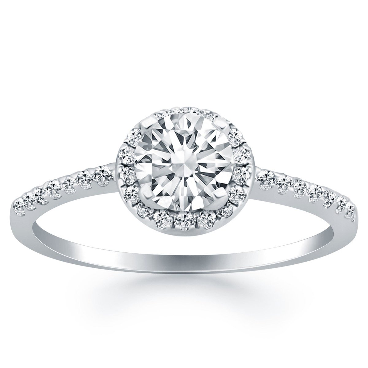 delphimetalsng's tweet image. 14k White Gold Diamond Halo Collar Engagement Ring-rxd83480y28bt 
This modern and stylish halo engagement ring features a center diamond that floats above a stunning wraparound collar. Expertly crafted in 14k white gold, the ring features a bright finish. The center highlights...