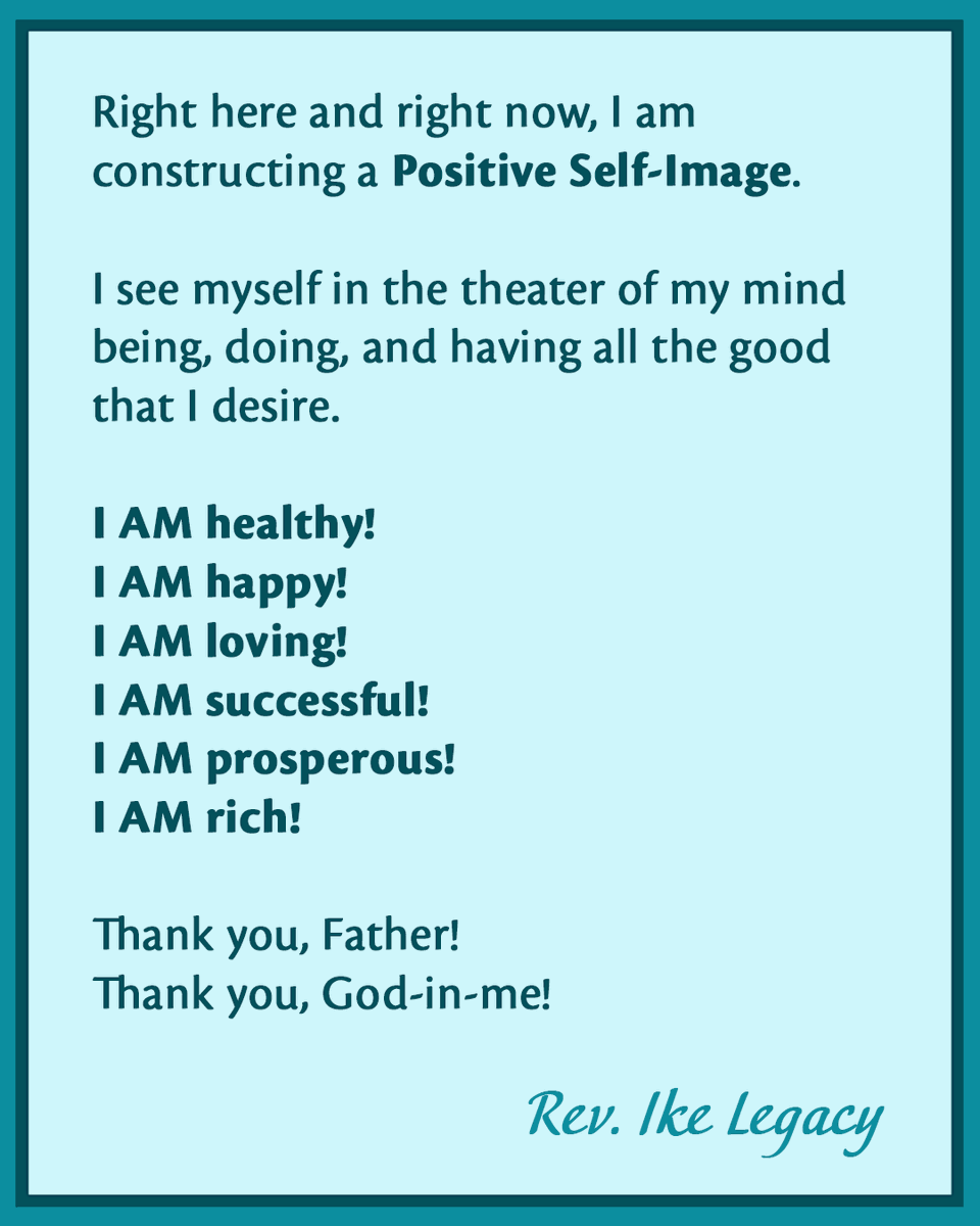 Rev_Ike_Legacy's tweet image. What&apos;s in your positive self-image? #revike #affirmation #selfimage